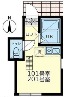 ユナイト山手アドリアン【2階】の間取り