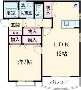 ヴィクトリーアズマ【1階】の間取り