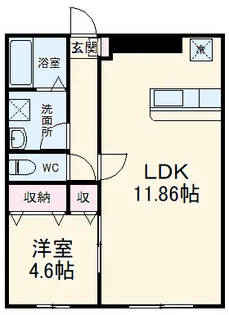 フルセイル下溝【1階】の間取り