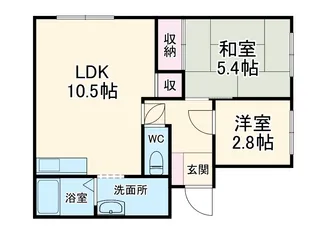 ライフヴィラアカホリ【3階】の間取り