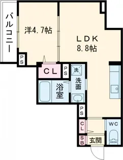 アウローラ王子本町【1階】の間取り