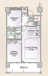 ロイヤルパークス新田【2階】の間取り