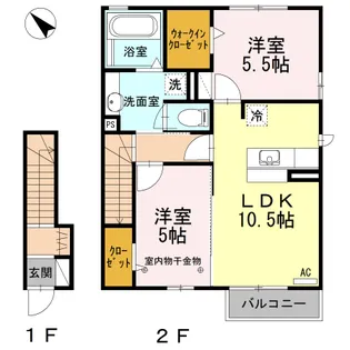 ミーティア【205号室】の間取り