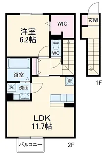 プランドール鳴尾【2階】の間取り