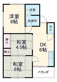 ハイツみたけ【1階】の間取り