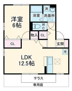 マサーレ・オガワ B棟【1階】の間取り