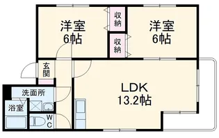 エテルナパル2001【1-A号室】の間取り