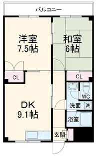 オーシャンヒルズ【1階】の間取り