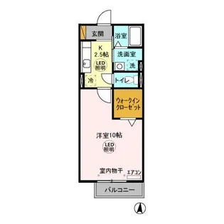 リシアンサス・ガーデンC【1階】の間取り