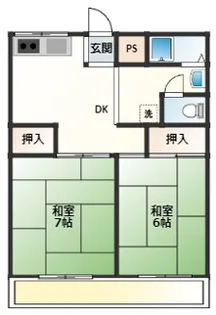 大美ハイツ【203号室】の間取り