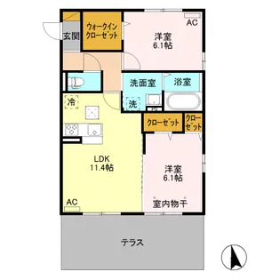 ル リッシュ C【1階】の間取り