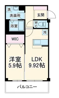 ドミール中央【306号室】の間取り