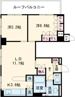 ヴェルビュ東十条フロントステージ【7階】の間取り