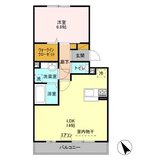 パインヒルズ胡録台【3階】の間取り