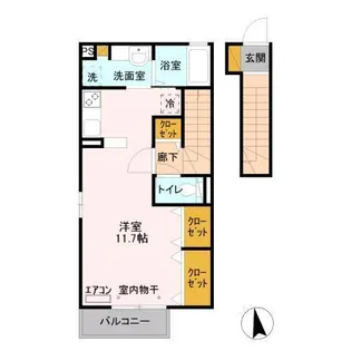 ウィット八柱【2階】の間取り