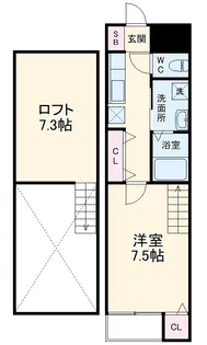 プラド馬橋【1階】の間取り