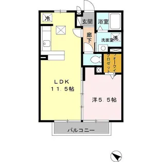 エバーグリーンガーデン B【103号室】の間取り