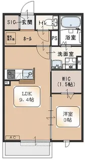 エルメゾン小手指B【1階】の間取り