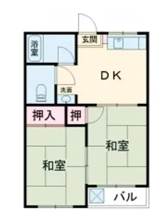 コーポ後藤第2【203号室】の間取り