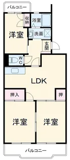 池之端ハイツ【3階】の間取り