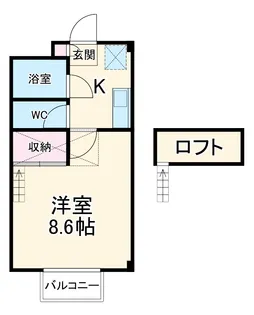 プレイスM【2階】の間取り