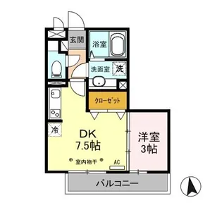 エピナール E【E305号室】の間取り