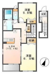 フランシーズ・ナチュール【2階】の間取り