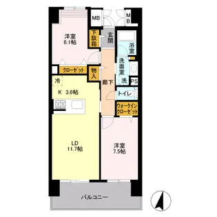 ロイヤルパークス若葉台【13階】の間取り