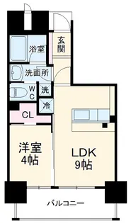 グローベル川崎ミッドスクエア【9階】の間取り