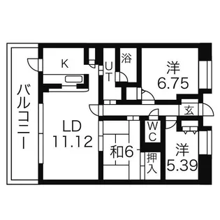 山田ビル鳴海【5階】の間取り