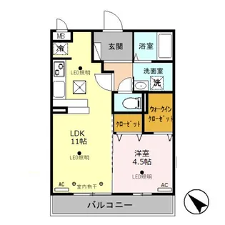 リビングタウン鍵山 C【00103号室】の間取り