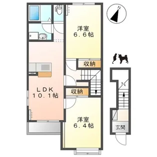ジェム フォレスト【2階】の間取り