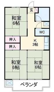 陽山ハイツ【2E号室】の間取り