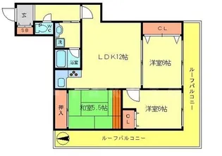 パインフィールド緑地公園【4階】の間取り