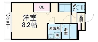 フレッシュタウンSUGIMOTO【2階】の間取り