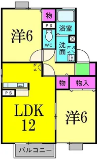 ピア B【1階】の間取り