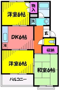 ハイムみやぼり【1階】の間取り