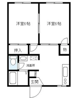 ハイツ青葉【1階】の間取り