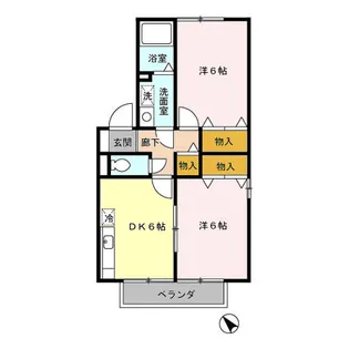 ウインドワードガーデンズ B【1階】の間取り