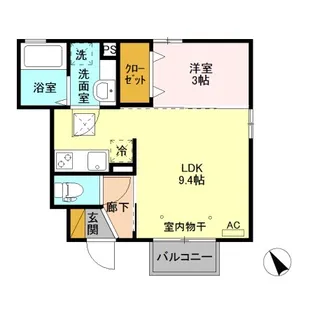 サン・ビリーブ【1階】の間取り