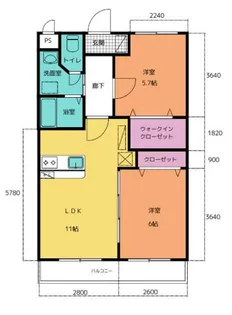 アビタシオン【A103号室】の間取り
