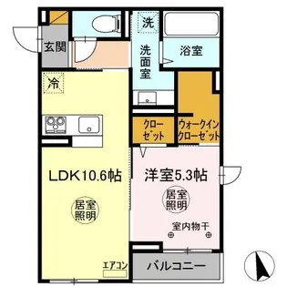 ホクレア【3階】の間取り