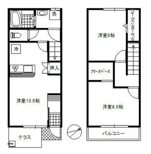 Maisonettepark美園A棟【103号室】の間取り