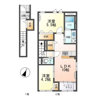 La carota ( ラ カロータ )【2階】の間取り