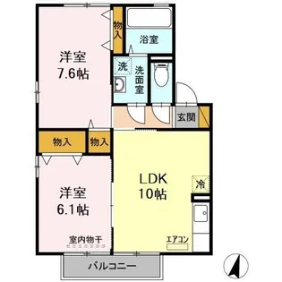 コーポガーベラ A【2階】の間取り