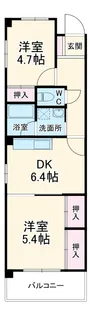 シャルル中山【2階】の間取り
