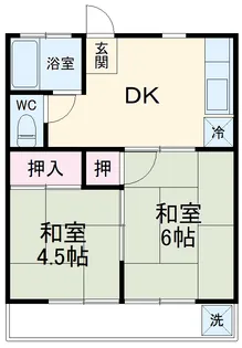 アローハイツB棟【2階】の間取り