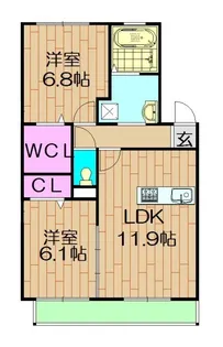 アヴァンセ和泉中央 A【202号室】の間取り