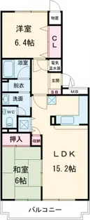 ガーデンクレス【1階】の間取り