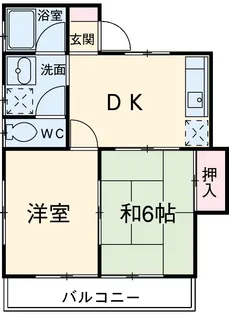 ビューラーミヤウラA【201号室】の間取り